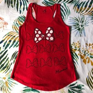 Disneyland Minnie Mouse Sparkly Polka Dot Bow Tank